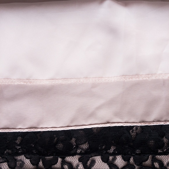 MORI LEE by Madeline Gardner Pink Black Lace Grad/Prom Dress Size Women's 11/12 - Picture 7 of 12